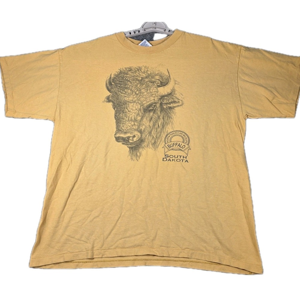 Vintage Buffalo South Dakota Wildlife T-Shirt Men's XL Single Stitch Made In USA